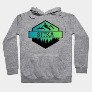 Sitka Alaska Mountains and Trees Hoodie